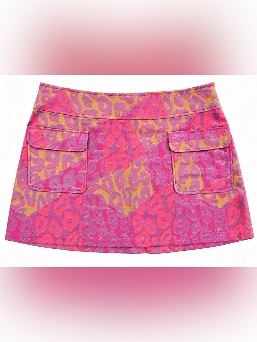 Jaspal Abstract Mini Skirt in Pink & Purple